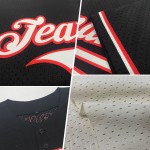 Mesh-Jersey Throwback Red Baseball Authentic Custom Cream Mesh-Jersey Throwback Red Baseball Authentic Custom Cream