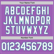 Benutzerdefinierte weiß-blaugrün lila Jersey authentische Medium Baseball Benutzerdefinierte weiß-blaugrün lila Jersey authentische Medium Baseball