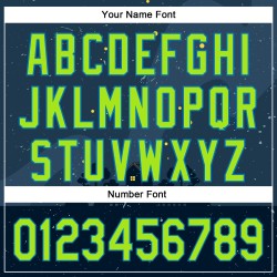 Grün-Blau Neon Benutzerdefinierte Authentische Halloween Navy 3D Jersey Baseball Grün-Blau Neon Benutzerdefinierte Authentische Halloween Navy 3D Jersey Baseball