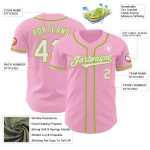 Leichtes Jersey Authentic Grün Pink Weiß-Neon Baseball Custom Leichtes Jersey Authentic Grün Pink Weiß-Neon Baseball Custom