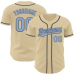 Sand Jersey Grau Authentic Hellblau-Stahl Baseball Custom Sand Jersey Grau Authentic Hellblau-Stahl Baseball Custom