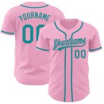 Teal Baseball Custom Pink Light Authentic Trikot Teal Baseball Custom Pink Light Authentic Trikot