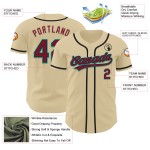 Custom Sand Baseball Authentic Crimson Trikot Schwarz-Aqua Custom Sand Baseball Authentic Crimson Trikot Schwarz-Aqua