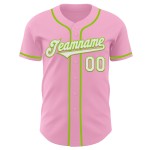Leichtes Jersey Authentic Grün Pink Weiß-Neon Baseball Custom Leichtes Jersey Authentic Grün Pink Weiß-Neon Baseball Custom