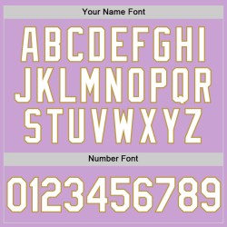 Jersey Light Authentic Weiß-Old Purple Baseball Custom Gold