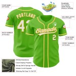Grünes authentisches Trikot Aurora Custom Weiß-Gelb Baseball Grünes authentisches Trikot Aurora Custom Weiß-Gelb Baseball