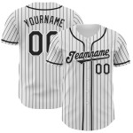 Jersey Custom Black Baseball Authentic Schwarz Nadelstreifen Weiß Jersey Custom Black Baseball Authentic Schwarz Nadelstreifen Weiß