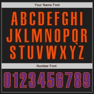 Black Custom Purple-Orange Authentic Baseball Jersey Black Custom Purple-Orange Authentic Baseball Jersey