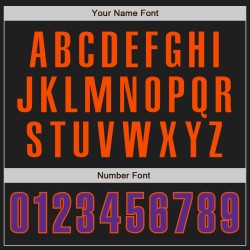 Schwarzes, individuelles, lila-oranges authentisches Baseball-Trikot Schwarzes, individuelles, lila-oranges authentisches Baseball-Trikot